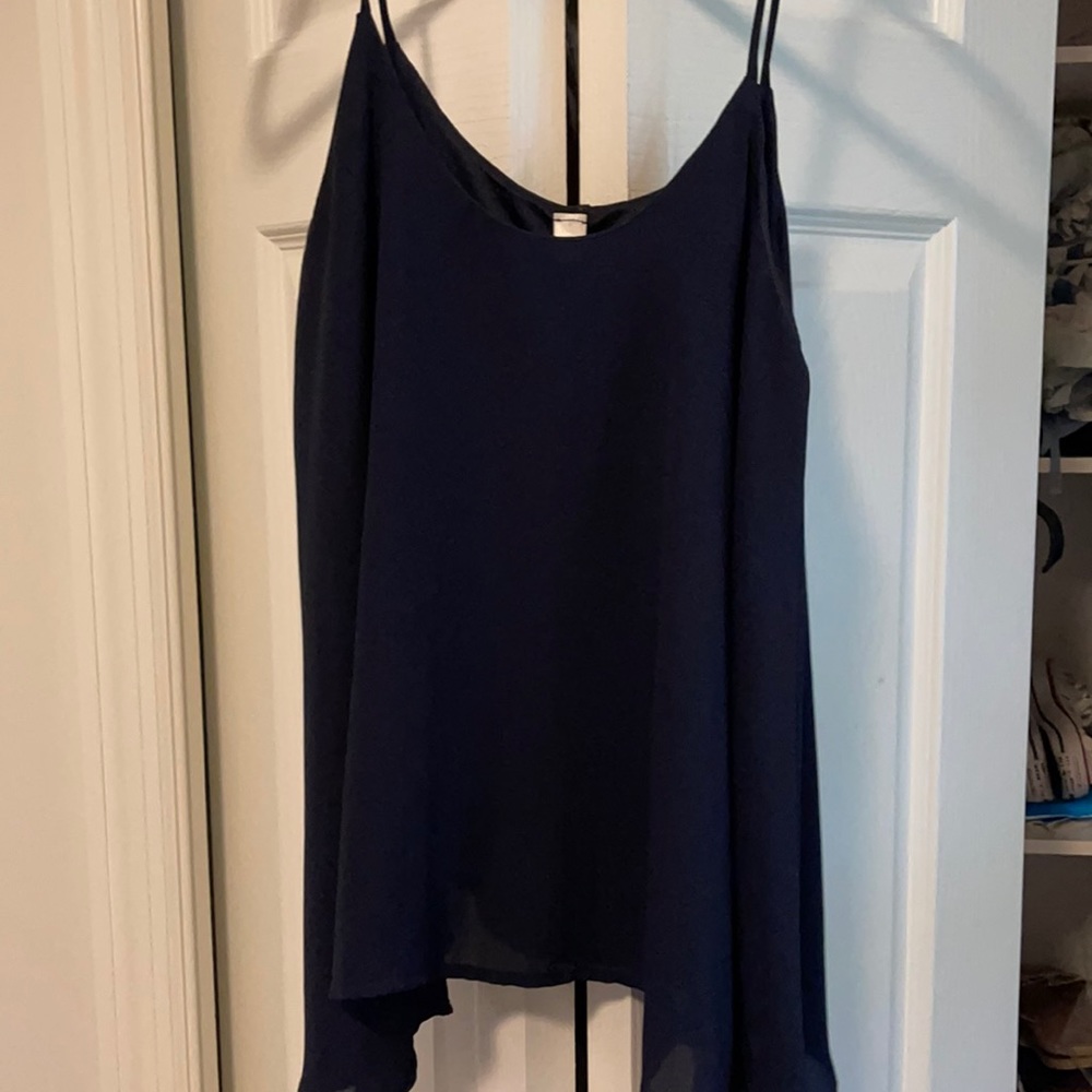 Blue flowy tank top